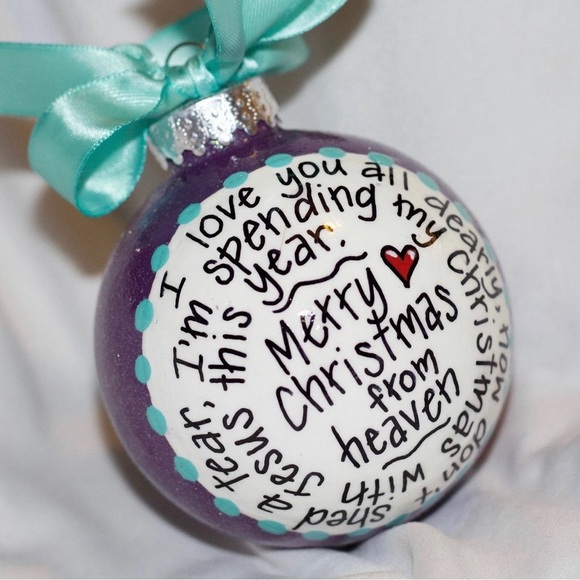 Christmas in Heaven Ornament – A Personalized Keepsake for Loved Ones Above - Picture 7 of 8